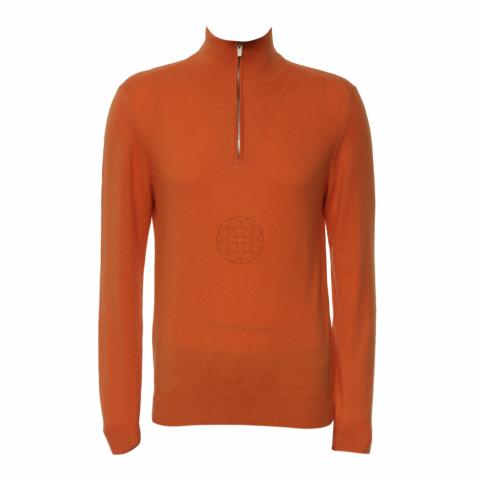 Sell Hermès Half-Zip Cashmere Sweater - Orange | HuntStreet.com